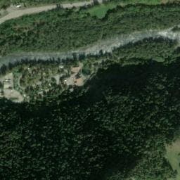 Vue satellite de Camping River à Méolans-Revel