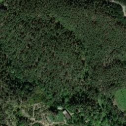 Vue satellite de Le Petit Âne Bleu à Les Vans