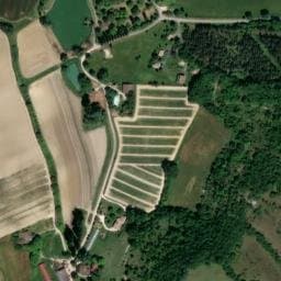 Vue satellite de Camping à Cazideroque à Cazideroque