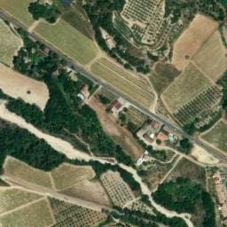 Vue satellite de Aire de camping-cars privée du Domaine Rocheville à Nyons