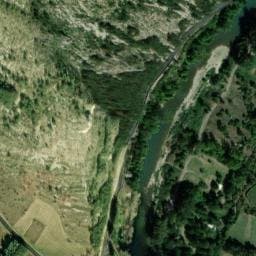 Vue satellite de Prat de Milou à Ispagnac