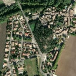 Vue satellite de Aire Camping-Cars privée du Domaine Saint Guéry à La Baume-de-Transit