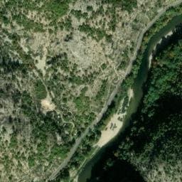 Vue satellite de Camping Gîtes de Plein Air "Le Gabitou" à Laval-du-Tarn