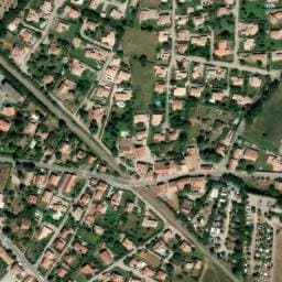 Vue satellite de Aire de camping-car à Lazer à Lazer