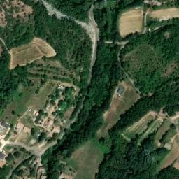 Vue satellite de La Roquette à Saint-Julien-de-Peyrolas