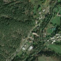 Vue satellite de Gite la Gelinotte à Auzet