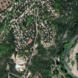 Vue satellite de Domaine naturiste de la Sablière à Saint-Privat-de-Champclos