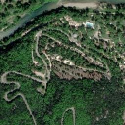 Vue satellite de Domaine naturiste La Genèse à Saint-Privat-de-Champclos