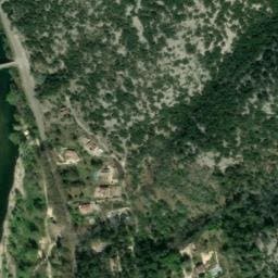 Vue satellite de La Plage à Montclus