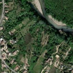 Vue satellite de Camping Beau Rivage à Saint-Ambroix
