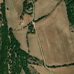 Vue satellite de Aire naturelle de camping la Blaquière à Verrières