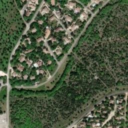 Vue satellite de Aire de camping-car à Tharaux à Tharaux