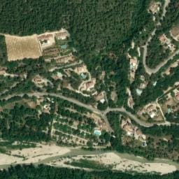 Vue satellite de Camping du Bon Crouzet à Vaison-la-Romaine