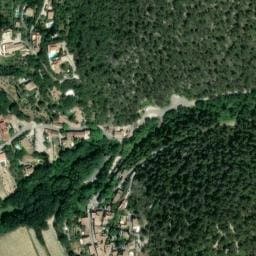 Vue satellite de Séguret Parking carrière à Vaison-la-Romaine