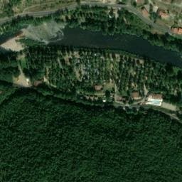 Vue satellite de Aire de camping-car de Mostuéjouls, Gorges du Tarn à Verrières