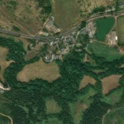Vue satellite de Camping La Cascade à Meyrueis