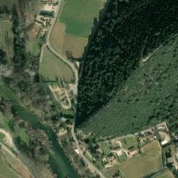 Vue satellite de Aire de camping-car à Cornillon à Cornillon