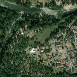 Vue satellite de Camping Brudy - Brudy Plage à Le Rozier