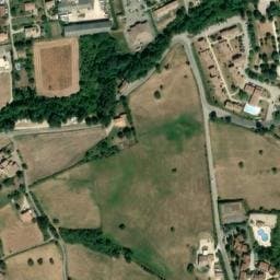 Vue satellite de Aire de stationnement de camping-cars Montbrun les Bains à Aurel