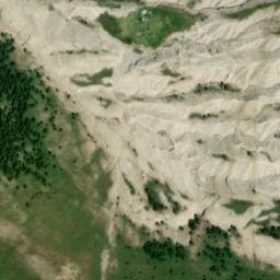 Vue satellite de Cabanes des Abeurons à Beauvezer