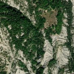 Vue satellite de Refuge d'art de la Ferme Belon à Draix