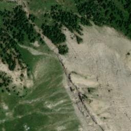 Vue satellite de Cabane de Bressenge à Colmars