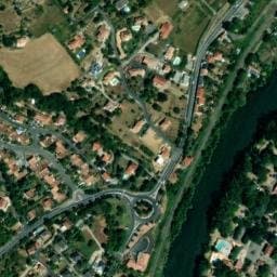 Vue satellite de Camping Le Millau Plage à Millau