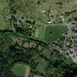 Vue satellite de Camping municipal Le Trévezel à Saint-Jean-du-Bruel