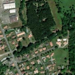 Vue satellite de Camping Municipal La Passerelle à Saint-Julien-en-Born