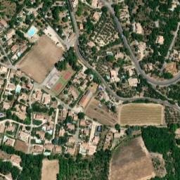 Vue satellite de Camping municipal à Mormoiron