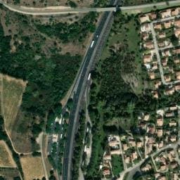 Vue satellite de Aire de Roquemaure-Nord à Roquemaure
