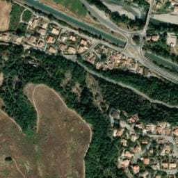 Vue satellite de Aire de camping-car à L'Escale à L'Escale