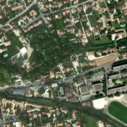 Vue satellite de Camping municipal de Bellerive à Loriol-du-Comtat