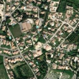 Vue satellite de Camping La Paillote à Montaren-et-Saint-Médiers