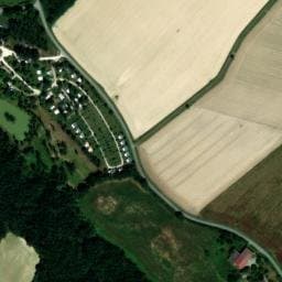 Vue satellite de Camping des Étangs à Fajolles