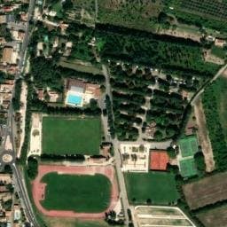 Vue satellite de Camping Les Avignon à Villeneuve-lès-Avignon