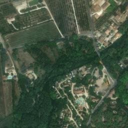 Vue satellite de Camping La Coutelière à Fontaine-de-Vaucluse