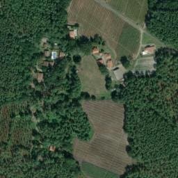 Vue satellite de Aire Naturelle de Camping "Au Gat" à Saint-Michel-Escalus