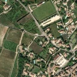 Vue satellite de Aire de camping-cars Bonnieux à Puyvert
