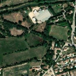 Vue satellite de Camping Porte des Alpilles à Saint-Étienne-du-Grès
