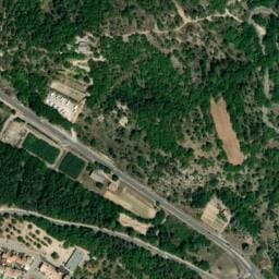 Vue satellite de Commune Les Salles-sur-Verdon Aire de stationnement camping cars à Les Salles-sur-Verdon