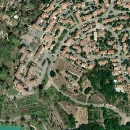 Vue satellite de Camping La Source à Les Salles-sur-Verdon