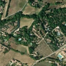 Vue satellite de Camping Les Hautes Prairies**** à Lourmarin