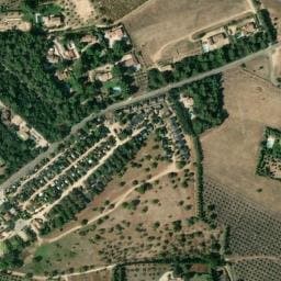 Vue satellite de Camping Les Hautes Prairies à Puyvert