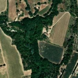 Vue satellite de Camping à la ferme Roumavagi à Cabrières-d'Aigues