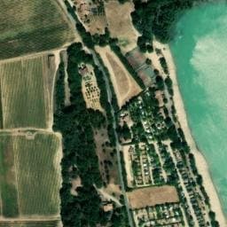 Vue satellite de Camping de L'Étang de La Bonde à Cabrières-d'Aigues