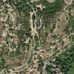 Vue satellite de Esparron-de-Verdon - Corniche des Aires parking à Allemagne-en-Provence