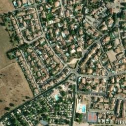 Vue satellite de Camping les Amandiers à Gallargues-le-Montueux