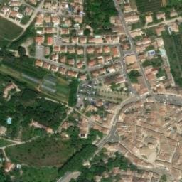 Vue satellite de Aire de stationnement Aniane à Lagamas