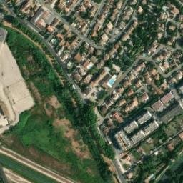 Vue satellite de Camping City à Fontvieille